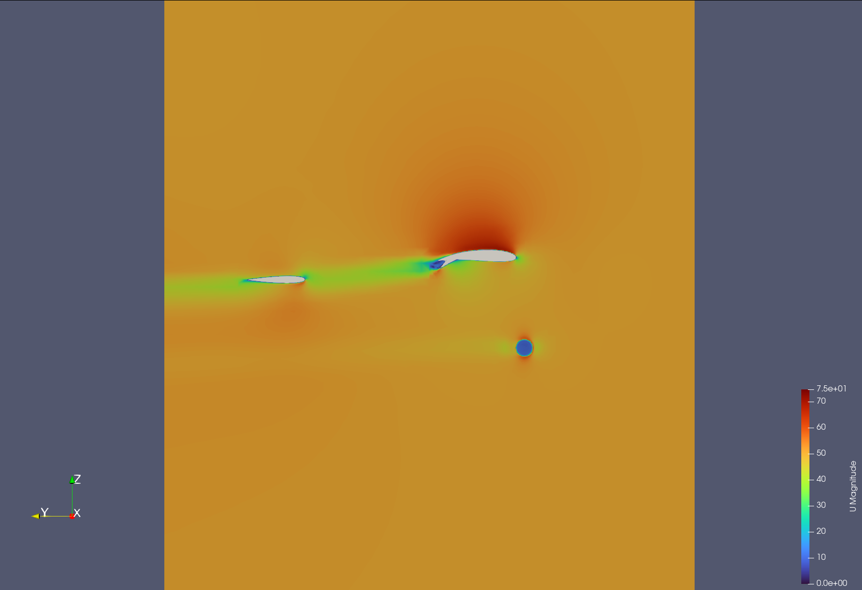 Cross sectional diagram of DBF aircraft.