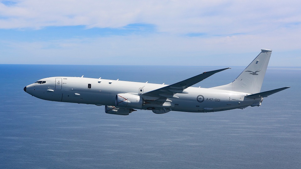 Image of a RAAF P-8A Poseidon.